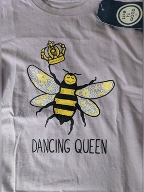 Life is Good T Shirt Crusher Short Sleeve  Dancing Queen Graphic LIG NWT Lilac